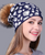 Leopard print knitted hat