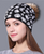 Leopard print knitted hat