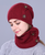 knitted Unisex Thick hat scarf set