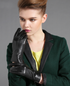 Luxury Black Goatskin Mitten