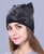 Rhinestone kitty Flannelette beanie