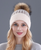 Rhinestone Natural Fur Beanie