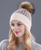 Rhinestone Natural Fur Beanie