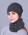 knitted Unisex Thick hat scarf set